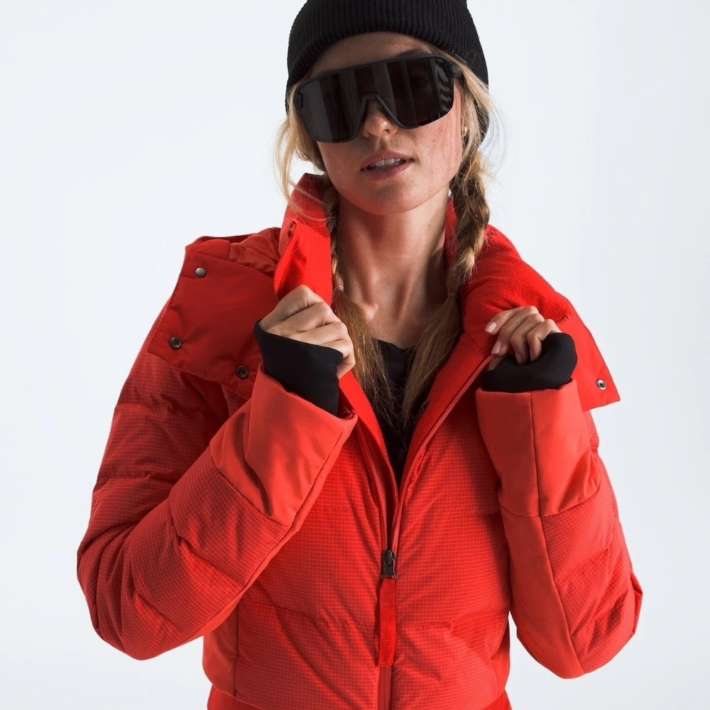 The North Face Off The Clock Snowsuit Women's Bright Orange Ski Jacket - Picture 4 of 13
